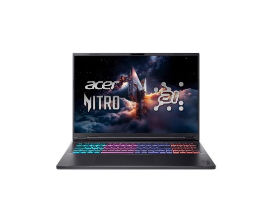 Acer Nitro 18 AI AN18-61-R25V Obsidian Black 18 " IPS WQXGA 2560 x 1600 pixels AMD Ryzen AI 7 350 16 GB DDR5 Solid-state drive capacity 1000 GB NVIDIA GeForce RTX 5060 GDDR7 8 GB Windows 11 Home 802.11ax Bluetooth version 5.3 Keyboard language US internat Ноутбуки