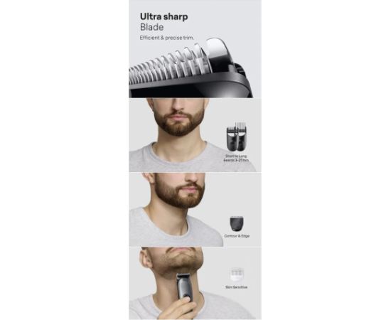 Braun 4-in-1 Grooming Kit All-in-One Series 3 AIO3500 Cordless Number of length steps 14 Black Matu, Bārdas, Ķermeņa trimmeri