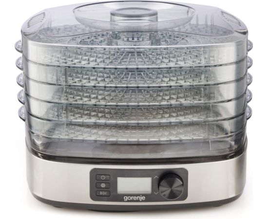 Gorenje Food Dryer FDK500DE Power 380 W Number of trays 5 Temperature control Integrated timer Stainless steel Овощные пароварки и сушилки