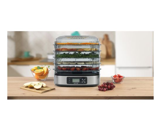 Gorenje Food Dryer FDK500DE Power 380 W Number of trays 5 Temperature control Integrated timer Stainless steel Овощные пароварки и сушилки