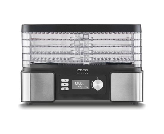 Caso Food Dehydrator DH 450 Power 370-450 W Number of trays 5 Temperature control Integrated timer Black/Stainless Steel Овощные пароварки и сушилки
