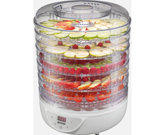 Gorenje Food Dryer FDK24DW Power 380 W Number of trays 5 Temperature control Integrated timer White Овощные пароварки и сушилки