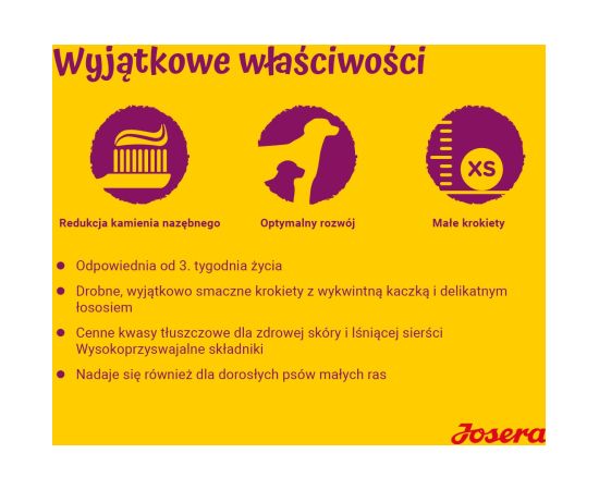JOSERA Mini Junior - dry dog food - 900 g Suņu barība