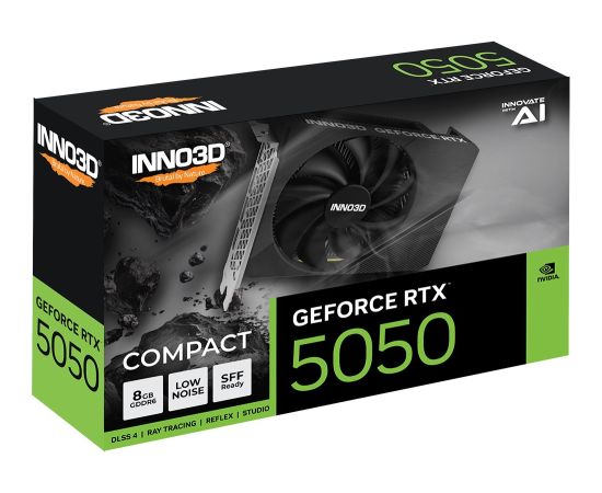 INNO3D GeForce RTX 5050 COMPACT NVIDIA 8 GB GDDR6 Grafiskās video kartes