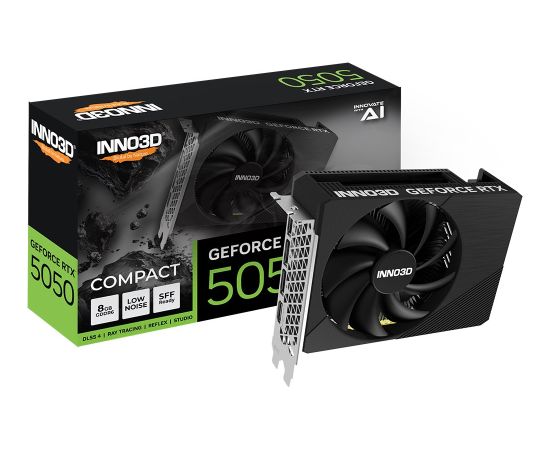INNO3D GeForce RTX 5050 COMPACT NVIDIA 8 GB GDDR6 Grafiskās video kartes