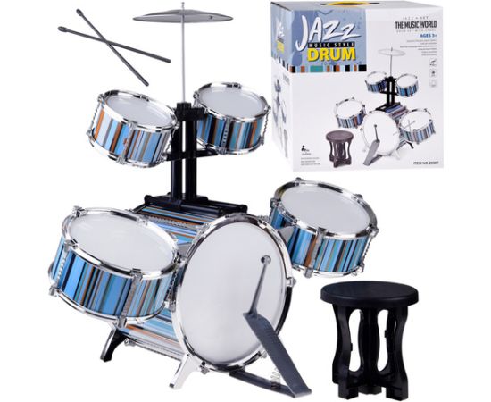 Bungu komplekts (perkusija) 5 bungas IN0182 Muzikālās rotaļlietas