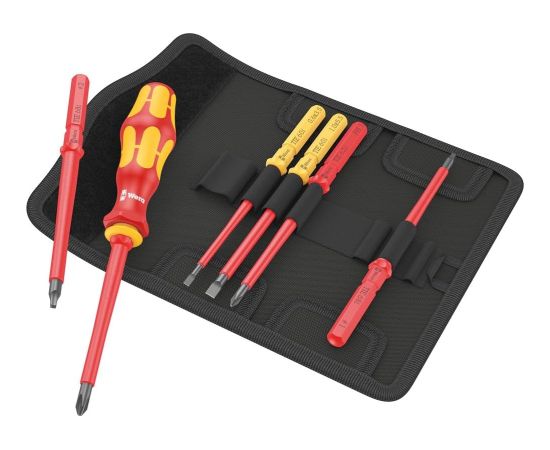 Skrūvgriežu komplekts Wera WE05006604001; VDE; Hex9; PH; SL; SQ; 7 gab. Skrūvgrieži