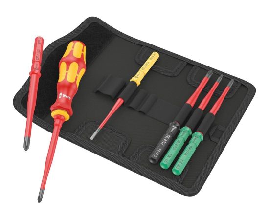 Skrūvgrieža rokturis Wera WE05006603001; VDE; Hex9; PH; PZ/S; TX; SL; 7 gab. + skrūvēšanas uzgaļi Skrūvgrieži