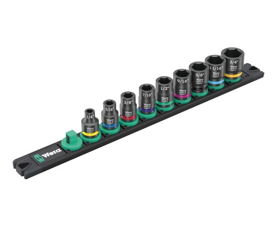 Uzgriežņu galviņu komplekts Wera WE05005452001; 3/8''; 9 Mehāniskie instrumenti