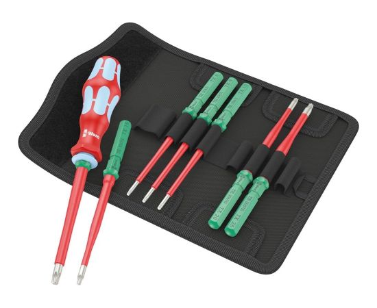 Skrūvgrieža rokturis Wera WE05006630001; VDE; Torx; 8 gab. + skrūvēšanas uzgaļi Skrūvgrieži