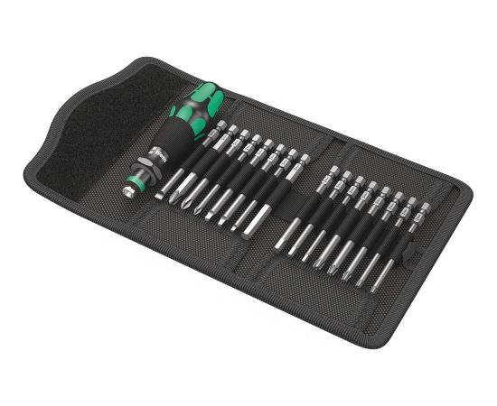 Skrūvgrieža rokturis Wera WE05051042001; PH; TX; HEX; SQ; SL; 17 gab. + skrūvēšanas uzgaļi Skrūvgrieži