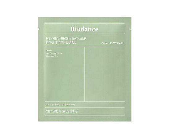 Biodance Refreshing Sea Kelp Real Deep Mask - Zklidňující pleťová maska 34.0g Smaržas - NESAKĀRTOTS