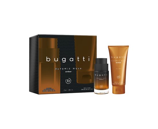 Bugatti Dynamic Move Amber Dárková sada EDT 100 ml a sprchový gel 200 ml 100ml Dāvanu komplekti