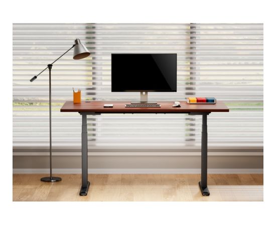 Adjustable Height Table Up Up Thor Black, Table top M Dark Walnut Biroja galdi