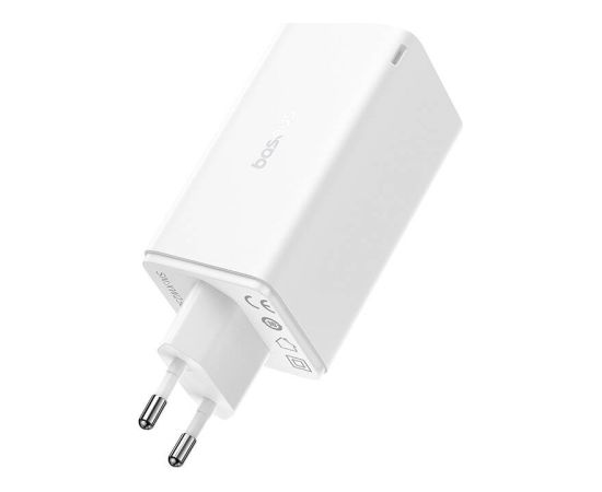 Wall charger Baseus GaN6 Pro 2xUSB-C + 2xUSB, 100W (white) Jaunumi - Datori