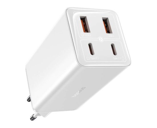 Wall charger Baseus GaN6 Pro 2xUSB-C + 2xUSB, 100W (white) Jaunumi - Datori