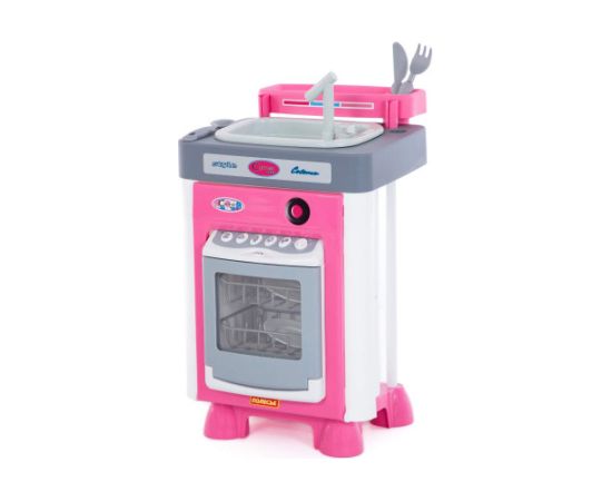 Polesie Bērnu komplekts "Carmen" ar trauku mazgājamo mašīnu un izlietni ar piederumiem ar skaņu 46 cm PL57914 Bērnu rotaļu mēbeles