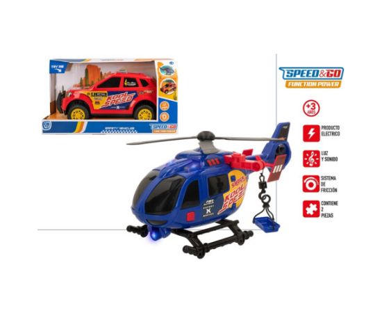 Speed & Go Mašīna vai helikopters ar skaņu, gaismu un inerces mehānismu 32 cm 3+ CB49943 Mašīnas un piederumi