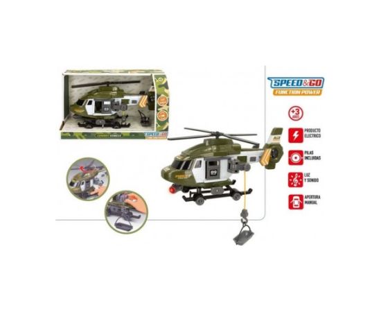 Speed & Go Helikopters ar inerc.meh.  ar skaņu un gaismu Force 28 cm CB47518 Mašīnas un piederumi