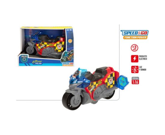 Speed & Go Motocikls ar skaņu un gaismu 1:16 3+ CB47501 Mašīnas un piederumi