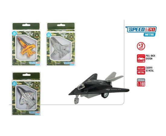 Speed & Go Lidmašīna metāliskā ar inerci 10 cm CB45880 Mašīnas un piederumi