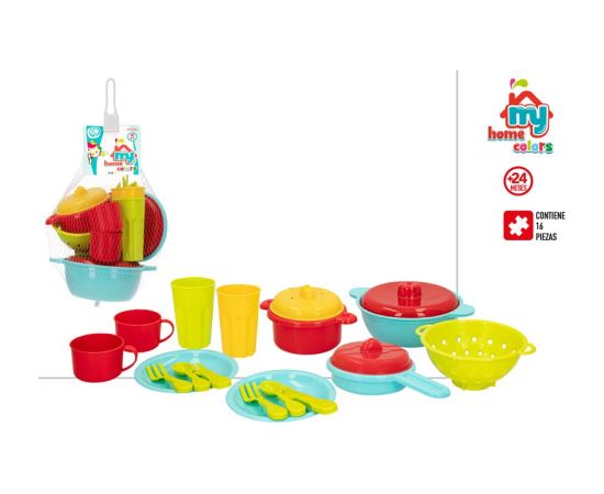 Trauku komplekts bērniem  plastmasa 16 gb. CB45715 Bērnu rotaļu mēbeles