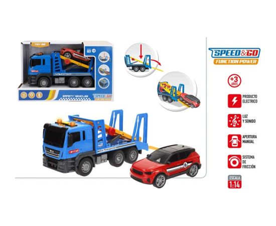 Speed & Go Autoevakuātors ar mašīnu (gaisma, skaņa) 26 cm CB39062 Mašīnas un piederumi
