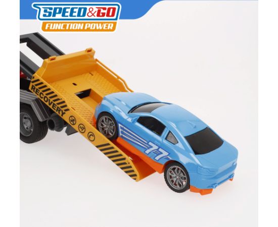Speed & Go Autokrāns ar mašīnu (gaisma, skaņa, inerce) 33 cm CB39058 Mašīnas un piederumi