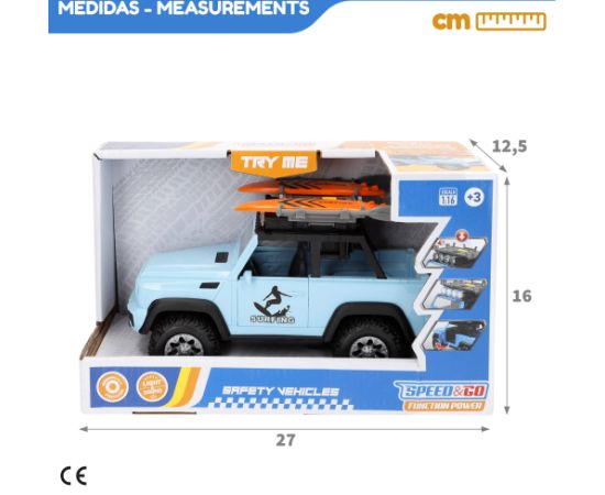 Speed & Go Auto Džips Surfing (gaisma, skaņa, inerce) 21 cm CB39052 Mašīnas un piederumi