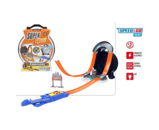 Speed & Go Autotrase ar cilpām un tramplīnu (komplektā 2 metāla mašīnas) 6+ CB39008 Mašīnas un piederumi