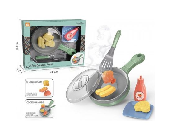 Adar Cepšanas panna ar brokastu komplektu (baterijas) 31x26 cm 612020 Bērnu rotaļu mēbeles