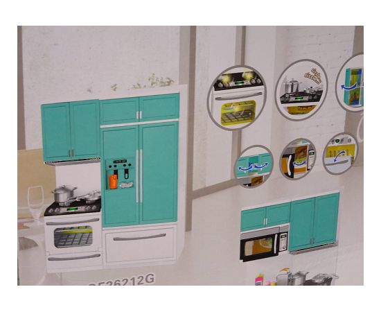 Adar Virtuves leļļu mebeļu komplekts ar piederumiem (skaņa, gaisma) 567467 Bērnu rotaļu mēbeles