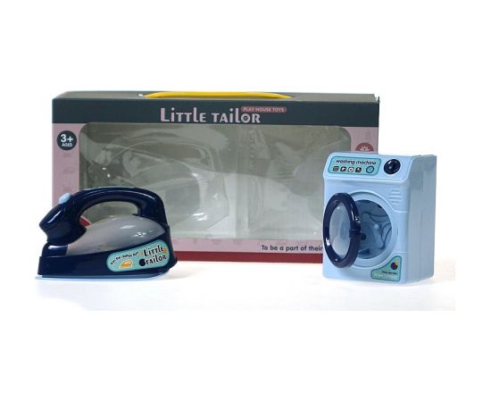 Adar Veļas mašīnas un gludekļa komplekts (skaņa, gaisma) 28x14x8cm 567115 Bērnu rotaļu mēbeles