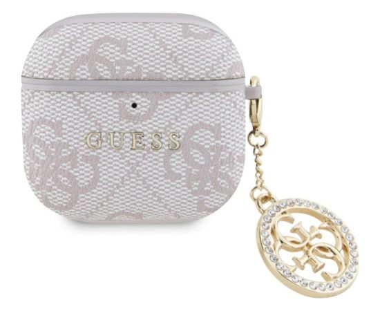 Guess -  Guess 4G Strass Charm do AirPods 4 Pink Чехлы - альтернативные