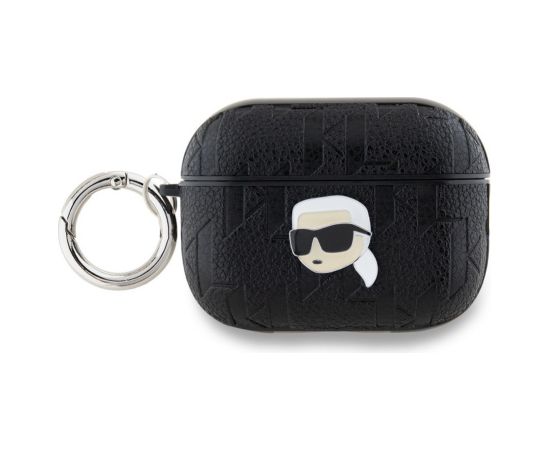 Karl Lagerfeld -  Karl Lagerfeld PU Embossed Karl Head Case for AirPods Pro 2 Black Чехлы - альтернативные