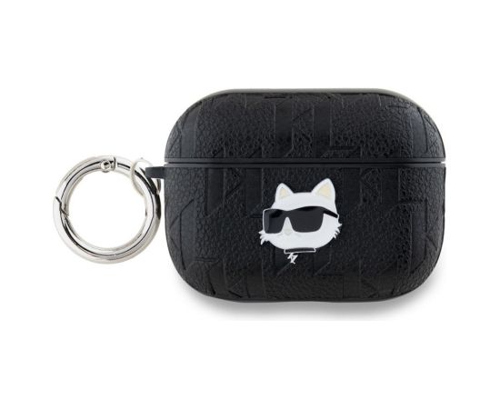 Karl Lagerfeld -  Karl Lagerfeld PU Embossed Choupette Head Case for AirPods Pro 2 Black Neoriģinālie Maciņi