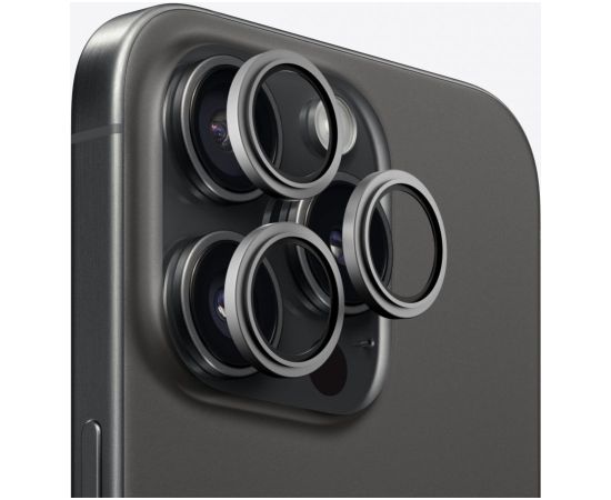 Evelatus Apple  iPhone 15 Pro / 15 Pro Max Camera Lens Protector Armor Black Titanium Защитная пленка для экрана