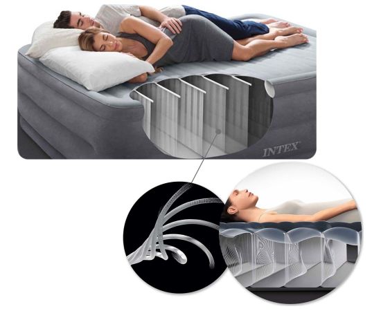 Piepūšamais matracis 203x152cm ar sūkni INTEX 64414ND Piepūšamie matrači un spilveni