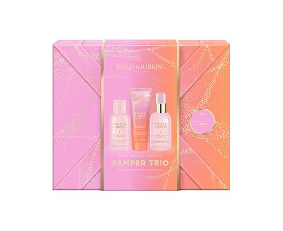Baylis & Harding Pamper Trio Body Gift Set ( Jojoba, Vanilka & Mandlový olej ) - Sada péče o tělo Smaržas - NESAKĀRTOTS