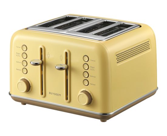 BUYDEEM 4 Slice Toaster, model DT640E, color Mellow Yellow, EU Тостеры для сэндвичей