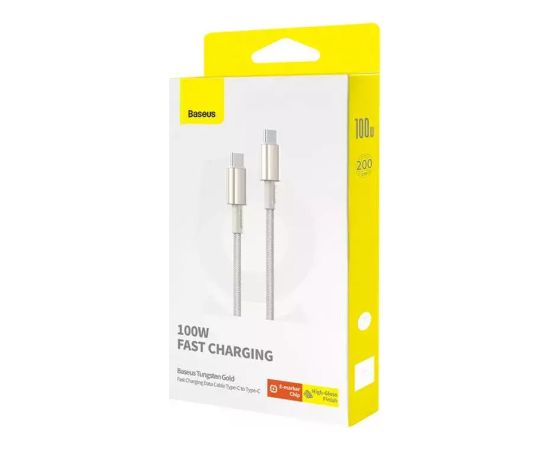 Baseus Tungsten Gold Кабель USB-C - USB-C 100W 2m Дата USB-кабели