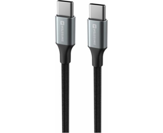 Swissten Textile II USB-C - USB-C Datu un Uzlādes Vads 1.5m Data USB kabeļi