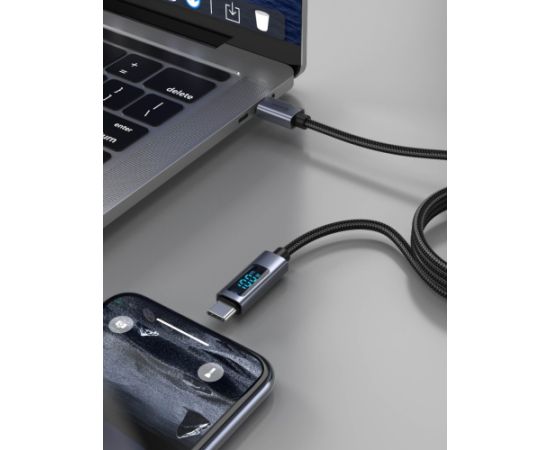 Swissten LCD Kabelis USB-C - USB-C 1.5m Data USB kabeļi