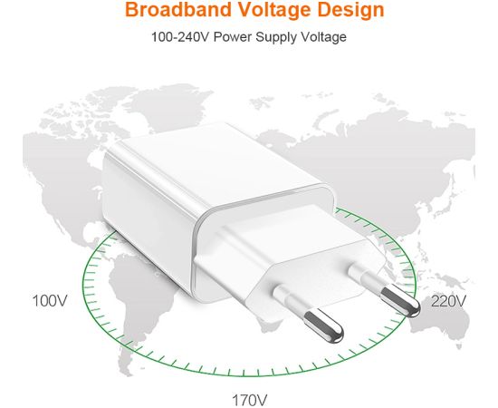 Зарядное устройство EGA C02 USB 5V | 2A белый (повреждённая упаковка) Зарядные устройства