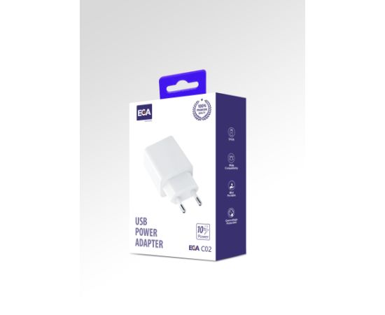 Зарядное устройство EGA C02 USB 5V | 2A белый (повреждённая упаковка) Зарядные устройства