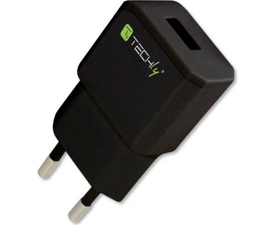Techly Slim USB charger 5V 2.1A black