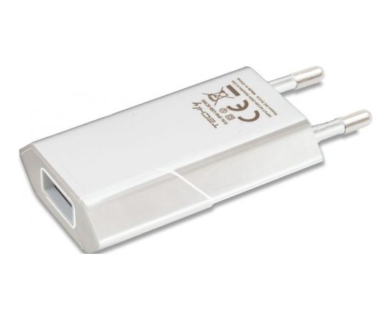 Techly Slim USB charger 230V -> 5V/1A white