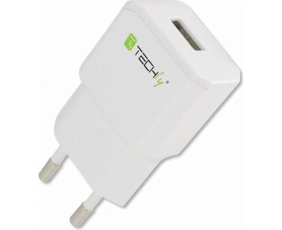 Techly Slim USB charger 5V 2.1A white