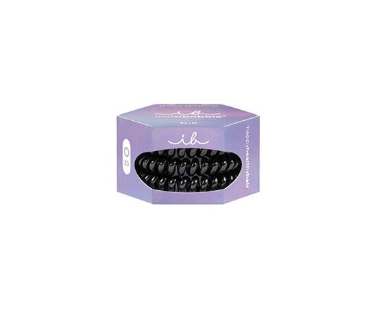 Invisibobble Slim Premium True Black - Gumička do vlasů ( 3 ks ) Matu kopšana