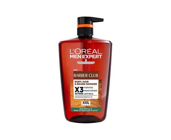 L'oreal Men Expert Barber Club Body, Hair & Beard Shower - Sprchový gel na tělo, vlasy a vousy 1000ml Духи и косметика